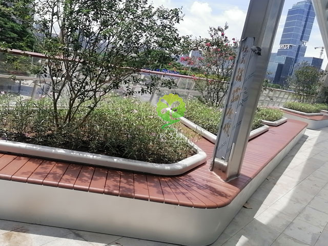 不銹鋼花池坐凳美化深圳前?？缃止珗@G9天橋城市戶外景觀